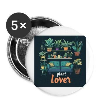 Salon d’amoureux des plantes - Lot de 5 petits badges (25 mm) - blanc - Devant
