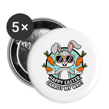 Happy Easter, Carrot My Way! - Buttons small 1''/25 mm (5-pack) - white - Front