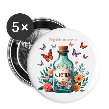 The secret 🤫 ingredient - Buttons small 1''/25 mm (5-pack) - white - Front