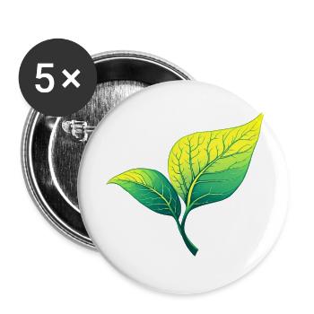 Natur - Buttons klein 25 mm (5er Pack) - Weiß - Vorne