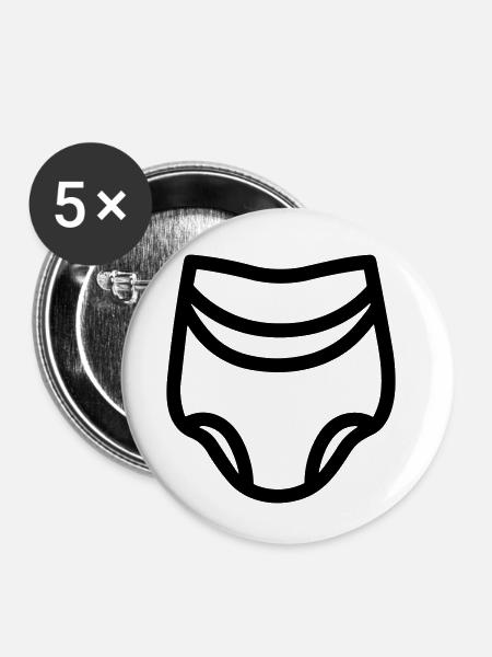 Schicht - Buttons klein 25 mm (5er Pack) - Weiß
