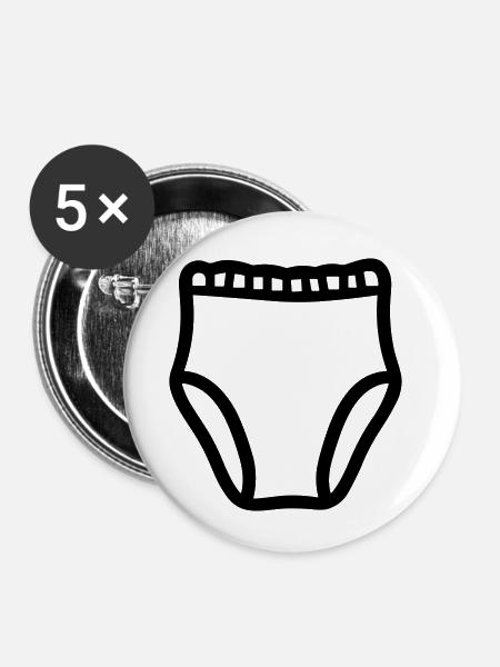 Schicht - Buttons klein 25 mm (5er Pack) - Weiß