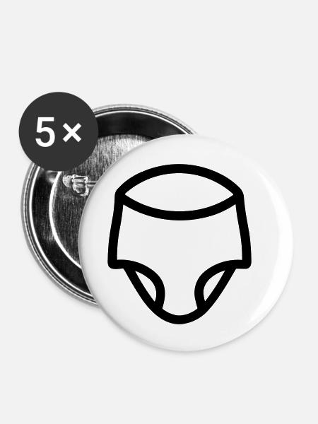 Schicht - Buttons klein 25 mm (5er Pack) - Weiß