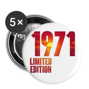 1971 - Buttons klein 25 mm (5er Pack) - Weiß - Vorne