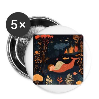 Dream - Buttons klein 25 mm (5er Pack) - Weiß - Vorne