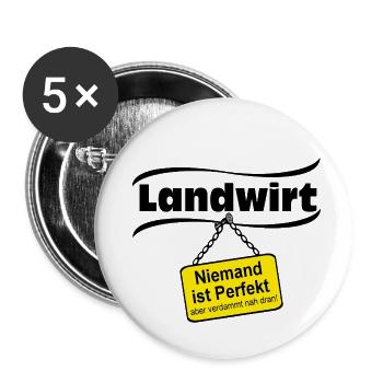 agriculture, agriculteur, agriculteur, homme de Monza - Lot de 5 petits badges (25 mm) - blanc - Devant