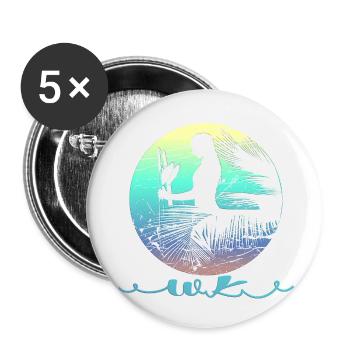 WK Surf dream Frau - Buttons klein 25 mm (5er Pack) - Weiß - Vorne