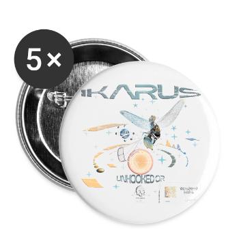 Ikarus - Buttons klein 25 mm (5er Pack) - Weiß - Vorne