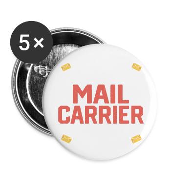Tough Enough To Be A Mail Carrier Mailman Posta - Buttons klein 25 mm (5er Pack) - Weiß - Vorne