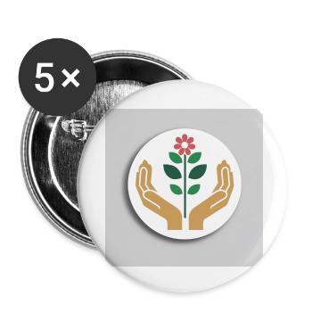 Nurturing Growth Logo - Buttons small 1''/25 mm (5-pack) - white - Front