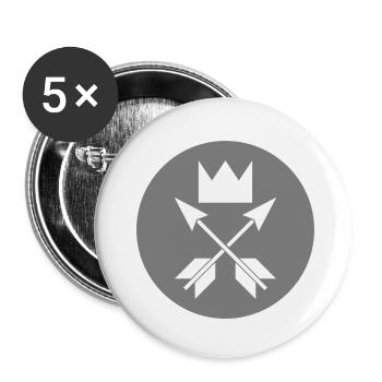 Dalarna - Buttons klein 25 mm (5er Pack) - Weiß - Vorne