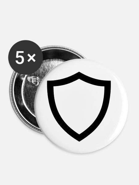 Schild - Buttons klein 25 mm (5er Pack) - Weiß