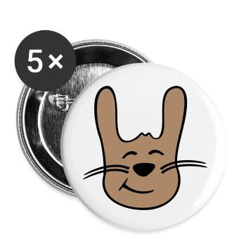 Bunny Rabbit Bunny Cartoon Small Animal Cute - Buttons small 1''/25 mm (5-pack) - white - Front