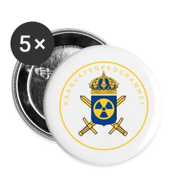 The Swedish Nuclear Weapons Programme - Buttons small 1''/25 mm (5-pack) - white - Front