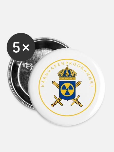 Das schwedische Atomwaffenprogramm - Buttons klein 25 mm (5er Pack) - Weiß