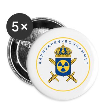 The Swedish Nuclear Weapons Programme - Buttons small 1''/25 mm (5-pack) - white - Front