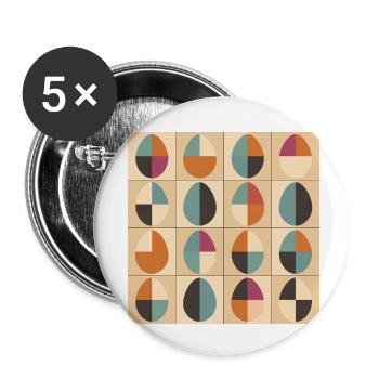 Ostereier Design No.04 - Buttons klein 25 mm (5er Pack) - Weiß - Vorne