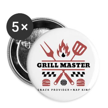 Grill Master Dark Edition - Buttons small 1''/25 mm (5-pack) - white - Front