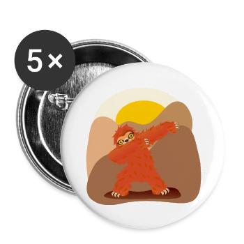 Sloths Dabbing - Buttons small 1''/25 mm (5-pack) - white - Front