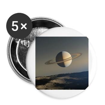Saturn from Enceladus - Buttons small 1''/25 mm (5-pack) - white - Front