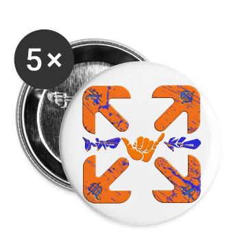 Kompass - Buttons klein 25 mm (5er Pack) - Weiß - Vorne