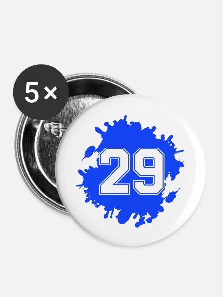 29 klecks - Buttons klein 25 mm (5er Pack) - Weiß