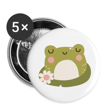 cutsy frog - Buttons klein 25 mm (5er Pack) - Weiß - Vorne
