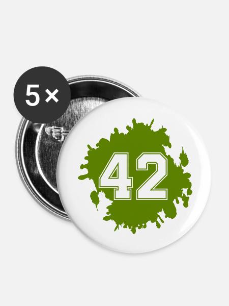 klecks 42 - Buttons klein 25 mm (5er Pack) - Weiß