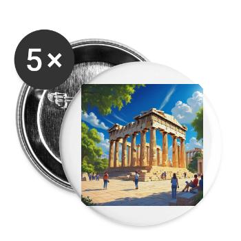 Parthenon - Buttons small 1''/25 mm (5-pack) - white - Front