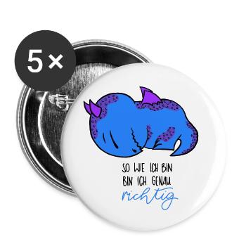 Dino - So wie du bist - Buttons klein 25 mm (5er Pack) - Weiß - Vorne