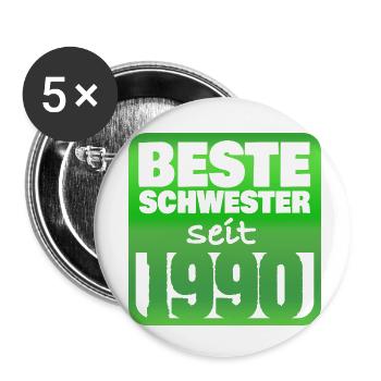1990 - Buttons small 1''/25 mm (5-pack) - white - Front