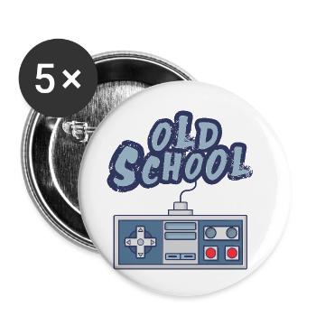 Alte Schule - Buttons klein 25 mm (5er Pack) - Weiß - Vorne