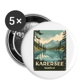 Karersee - Buttons klein 25 mm (5er Pack) - Weiß - Vorne
