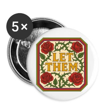 Laissez-les - Lot de 5 petits badges (25 mm) - blanc - Devant