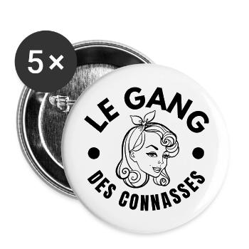 groupe de filles, meilleure copine - Lot de 5 petits badges (25 mm) - blanc - Devant