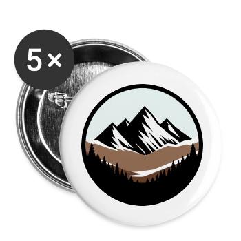 The mountain is calling - Buttons small 1''/25 mm (5-pack) - white - Front