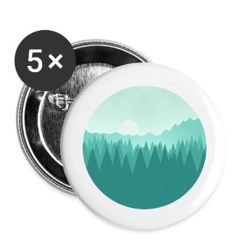 Mountain landscape - Buttons small 1''/25 mm (5-pack) - white - Front
