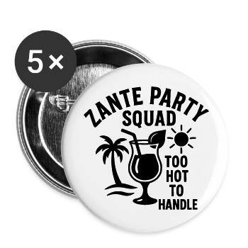 Escouade du Parti Zante - Lot de 5 petits badges (25 mm) - blanc - Devant