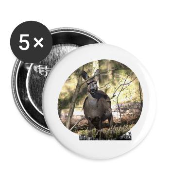 Reh-gional - Buttons klein 25 mm (5er Pack) - Weiß - Vorne