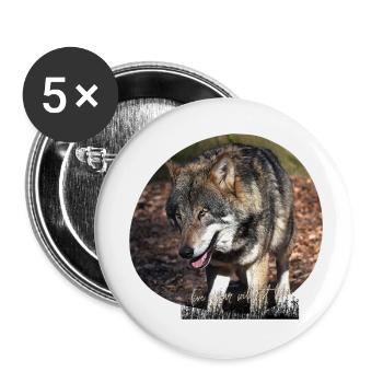 The Wolf - Buttons small 1''/25 mm (5-pack) - white - Front