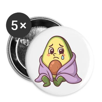 Sad Lawyer - Buttons small 1''/25 mm (5-pack) - white - Front