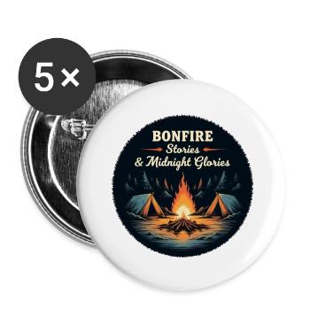 Bonfire Stories Midnight GloriesT-Shirt - Buttons small 1''/25 mm (5-pack) - white - Front