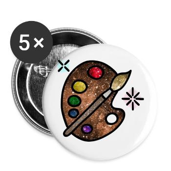 Cosmic Art - Buttons small 1''/25 mm (5-pack) - white - Front