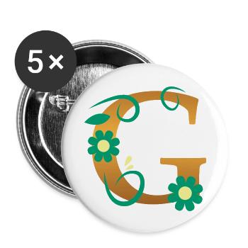 G - Buttons klein 25 mm (5er Pack) - Weiß - Vorne