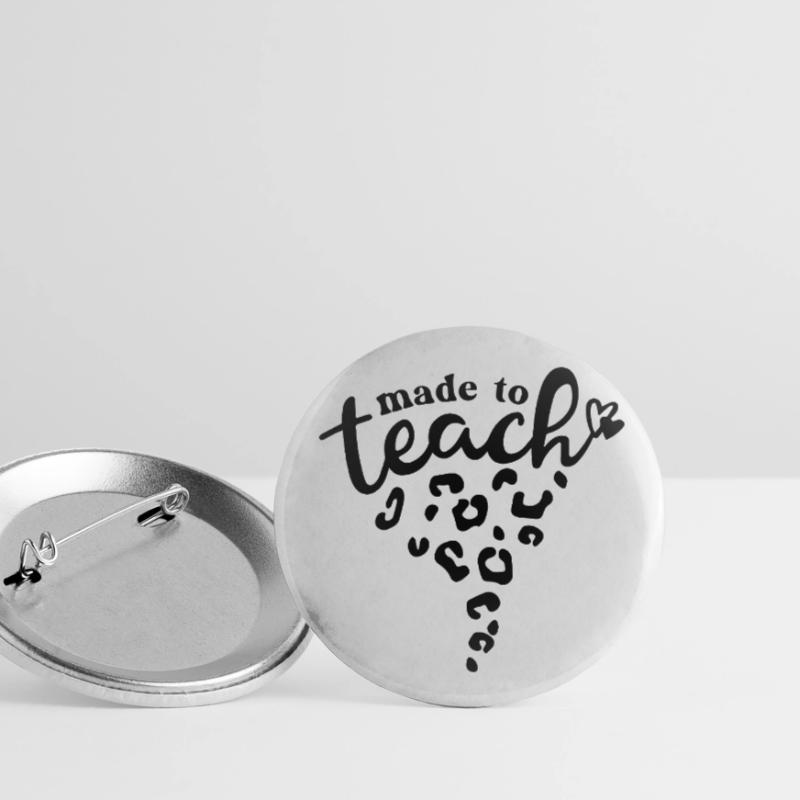 Made to Teach Leopard Print Teacher Inspiration Buttons small 1''/25 mm (5-pack)