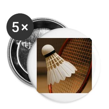 Badminton - Ball and racket - Buttons small 1''/25 mm (5-pack) - white - Front