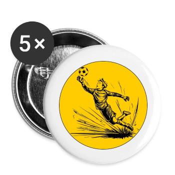Goalkeeper (black and yellow) - Buttons small 1''/25 mm (5-pack) - white - Front