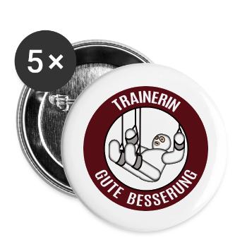 Gute Besserung Trainerin Alles Gute Gesundheit - Buttons klein 25 mm (5er Pack) - Weiß - Vorne