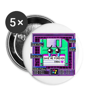 Floppy Neon Cry 1994 - Buttons klein 25 mm (5er Pack) - Weiß - Vorne