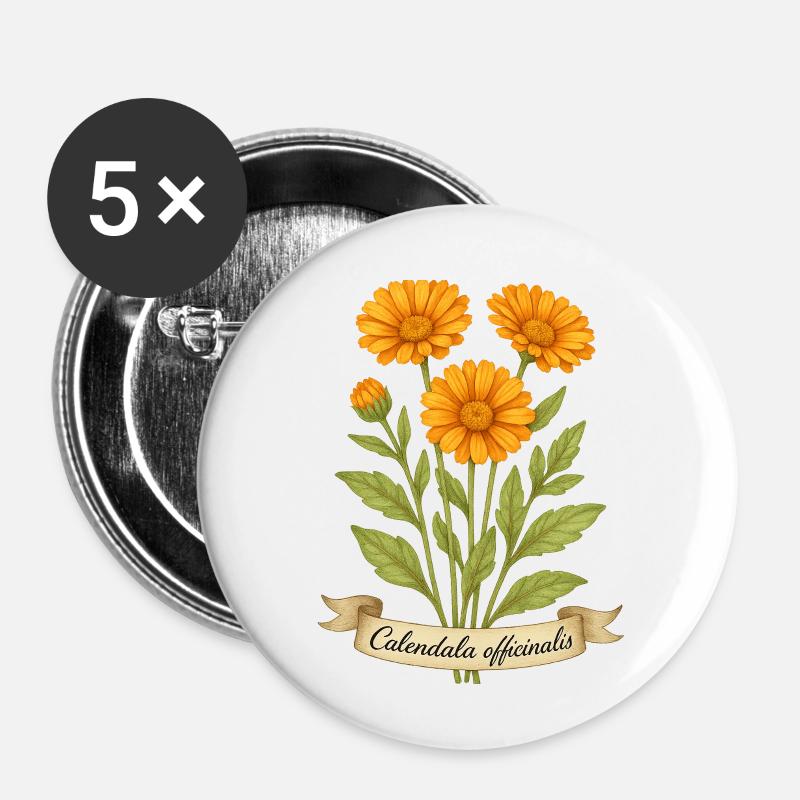 Calendula – Calendula officinalis | Medicinal plant - Buttons small 1''/25 mm (5-pack) - white